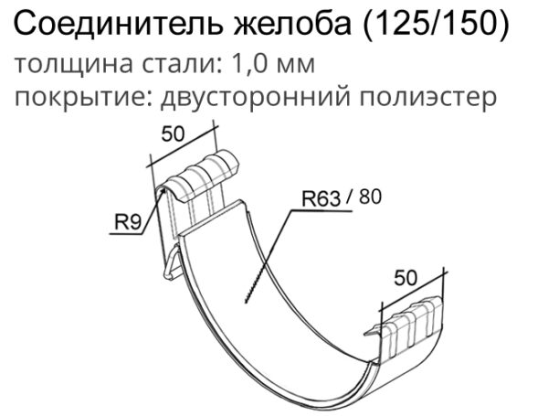 Соединитель желоба