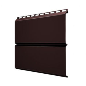 Металлический сайдинг ЕвроБрус Полиэстер RAL8017 0,4 мм