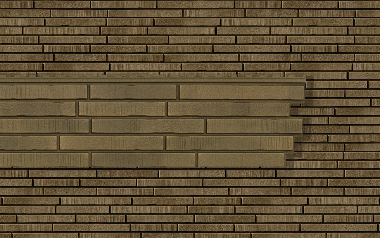 Фасадная панель Stone House S-LOCK Ригельный кирпич (латунь)